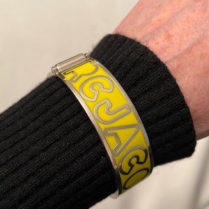 MARC BY MARC JACOBS HINGED ENAMEL AND SILVER CLICK-CLACK BRACELET